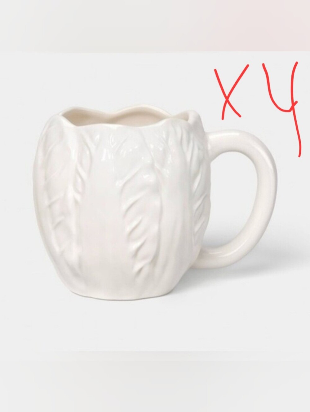 Threshold 15 fl oz Stoneware Radicchio Mug White Set of 4
